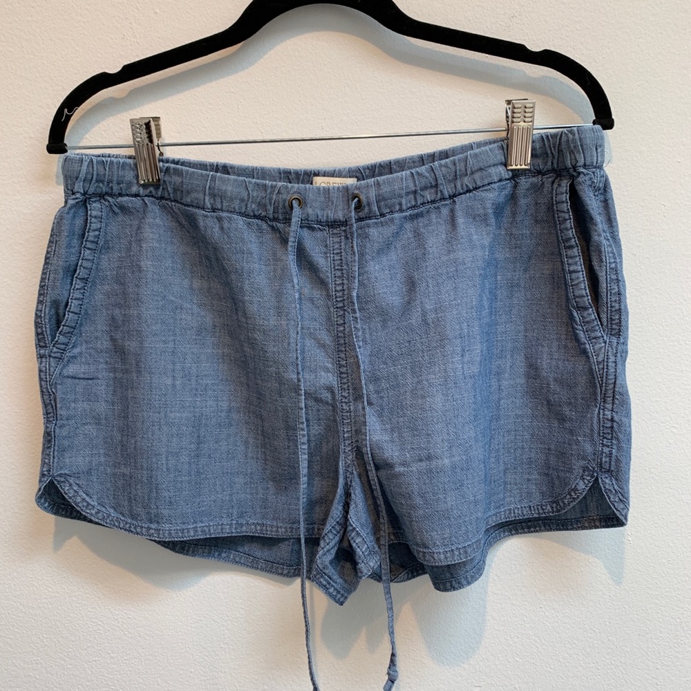 JCrew Chambray Pull On Shorts